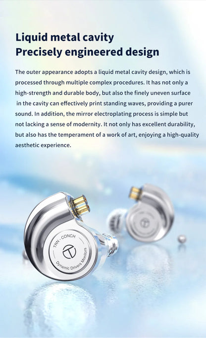 TRN Conch Lucky Bag Monitor In-Ear – Auricolari HiFi cablati dinamici DLC Diamond con filtri a ugello di accordatura per Xiaomi