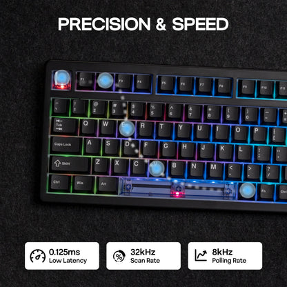 Teclado mecânico magnético EPOMAKER HE80 75% layout US QWERTY Hot-Swap Creamy Gasket com fio Hall Effect DKS SOCD para PC/Mac