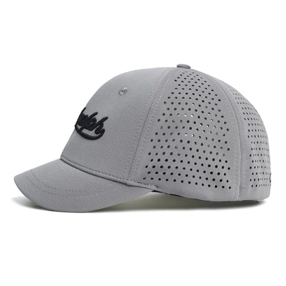 Baseballkappe mit Netzstoff, kurzer Krempe, geschlossener Rückseite, atmungsaktiv, Snapback-Kappen, eng anliegend, Dad-Cap, verstellbar, einfarbig, Trucker-Stil
