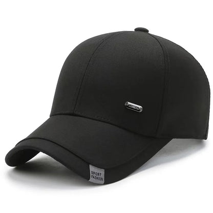 Unisex-Baseballcap mit kleinem Eisen-Label, verstellbare Casual-Outdoor-Kappe für Frühling und Herbst, Sonnenschutz-Sportcap