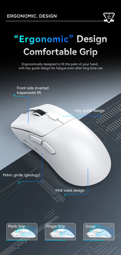 Attack Shark R1 Wireless Mouse Bluetooth Gaming Mouse, Viral Mouse Reviewed by Influencers PAW3311 Sensor, 1000Hz Return-rate