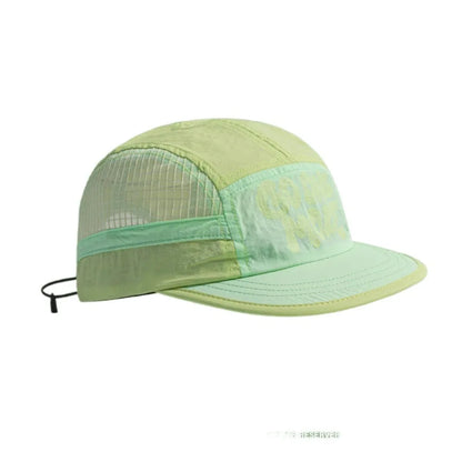 Pehmeälierinen, nopeasti kuivuva baseball-lippis, retrotyylinen 5-paneelinen aurinkosuojahattu, hengittävä hattu, rento hiphop-hattu, verkkokangasjuoksulippis