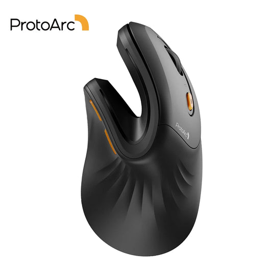 ProtoArc Ergonomic Wireless Vertical Mouse, Multi-Device Bluetooth Mouse with USB Receiver, Rechargeable Ergonomic Mouse, Adjustable DPI for Windows, Mac, iPad & Laptop