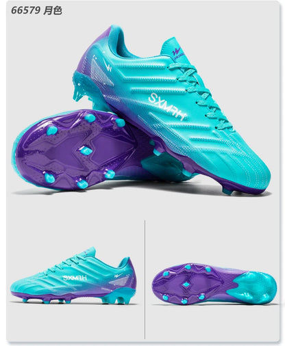 Double Star Adult Youth AG Soccer Cleats Non-Slip Durable Artificial and Natural Grass Football Shoes for Training and Matches Men Women