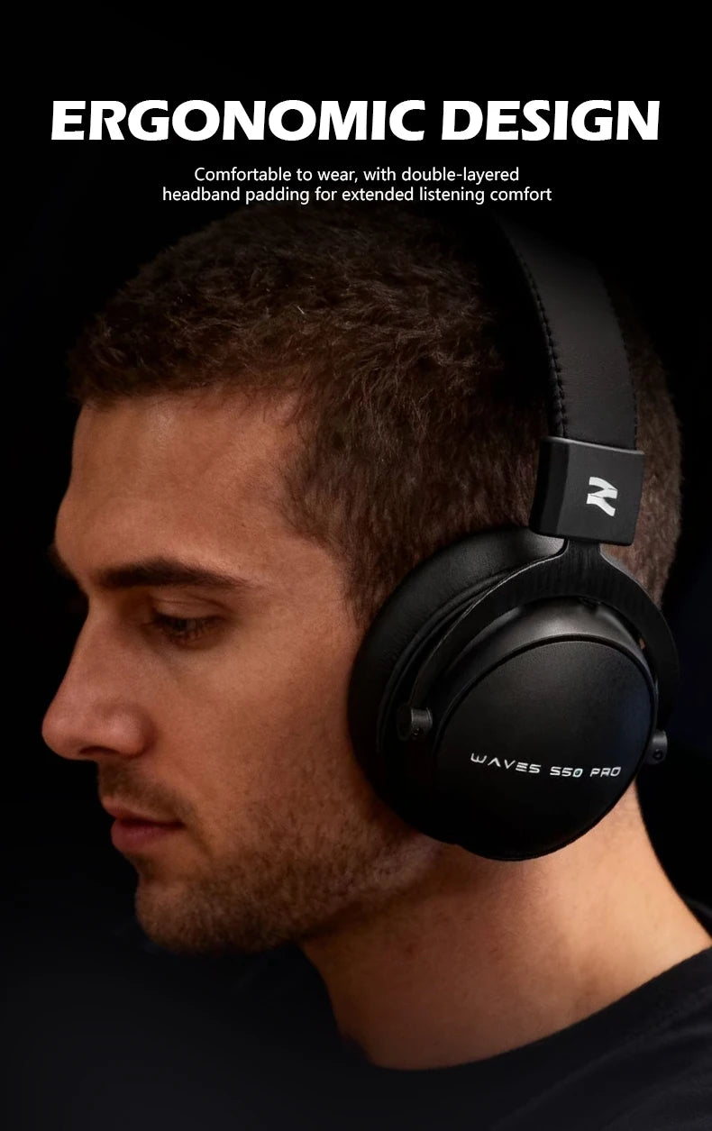 Cuffie da studio TALOMEN W550x – Cuffie monitor DJ professionali cablate over-ear con driver da 50mm e cavo rimovibile