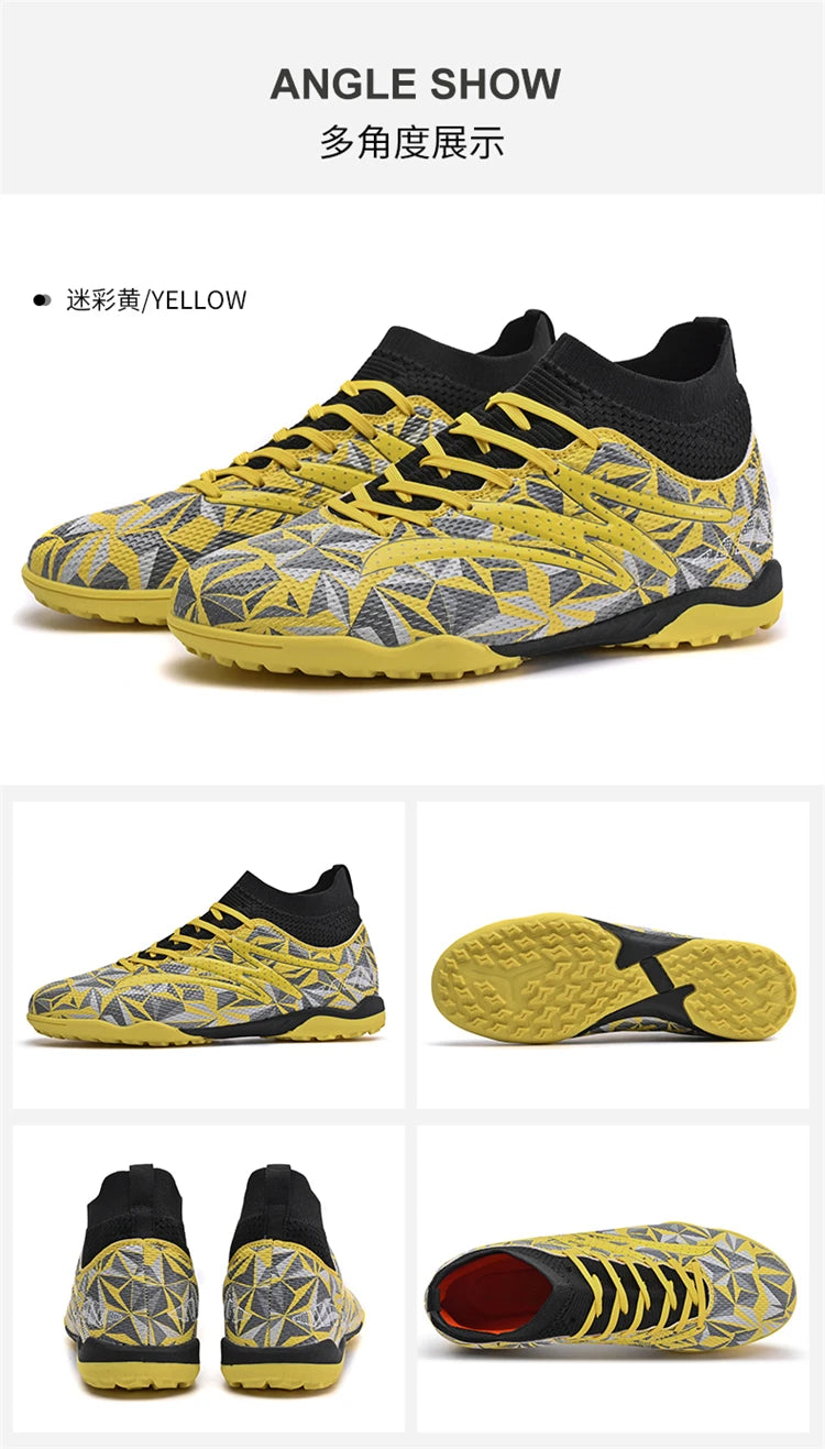 New Men's Football Boots Breathable Sport Training Soccer Shoes Cleats Sport Outdoor TF Futsal Match Turf Grass Drop Shipping