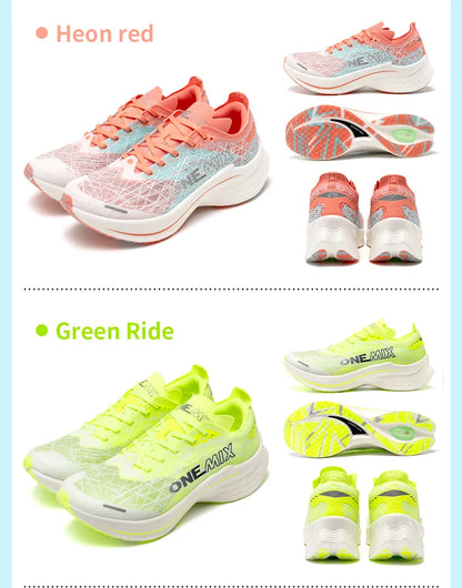 ONEMIX New Nylon Carbon Plate Marathon Running Shoe Pro Tests Stable Support For Shock-Absorbing Ultralight Bounce Sneakers