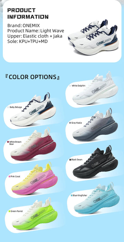 ONEMIX Nuove scarpe da corsa a forma di cuscino per donna e uomo, leggere, alla moda, da esterno, sneakers da strada, scarpe sportive da allenamento, jogging e fitness