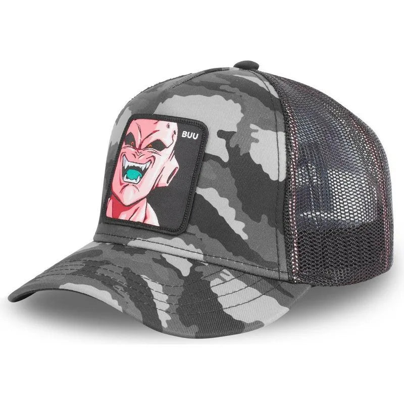 Cappellino Dragon Ball Son Goku da viaggio estivo con visiera, da uomo, ricamato, stile hip-hop, visiera parasole, cappellino trucker regolabile in rete