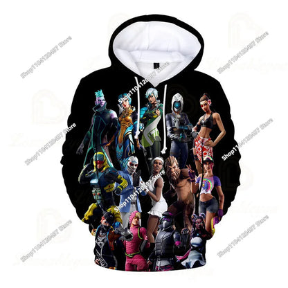 Game Fortnite Hoodies Teenager Boys Hoodie Kids Sweatshirts Cartoon Leisure Outwear Children Cosplay Pullovers Streetwear Gift