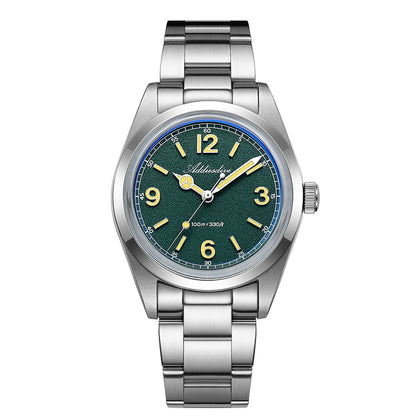 Reloj para hombre ADDIESDIVE AD2518 de 36mm en oferta destacada, cristal de espejo abombado, acero inoxidable 316L, cuarzo, resistente al agua 100m