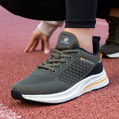 Baasploa Herren-Laufschuhe, neue atmungsaktive Mesh-Sport-Sneaker, Übergrößen 41-48, klassische Freizeitschuhe für Herren, rutschfest, Outdoor-Komfort