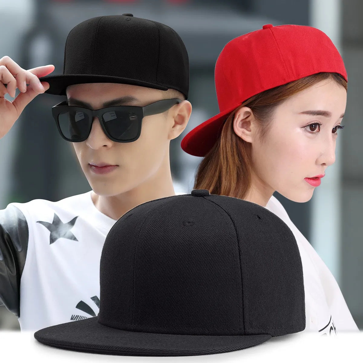 Adult Back Closed Baseball Cap for Small Head Lady Man Blank Hiphop Snapback Hat Fitted Flat Caps 57cm to 59cm