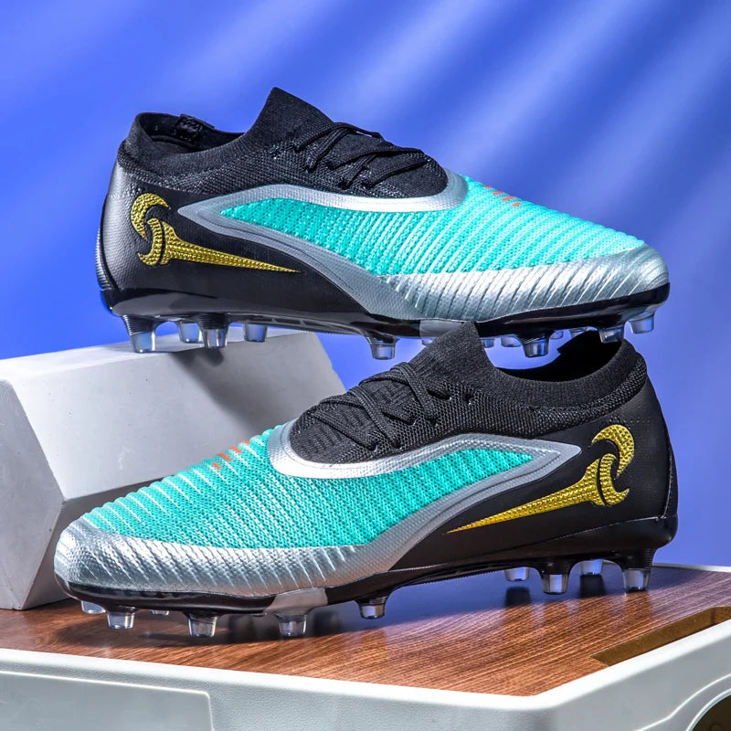 New Men Football Boots Match Adult Outdoor Sport Training Cleats Soccer Shoes Boys Long Spikes Breathable Non Slip Comfortable