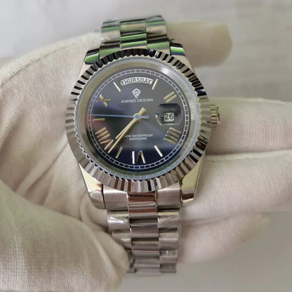 Sapphire Crystal Men's Watch Beat Quartz Movement Waterproof Swimming Vintage Luxury Business Sport 2025 Watch Relogio Masculino
