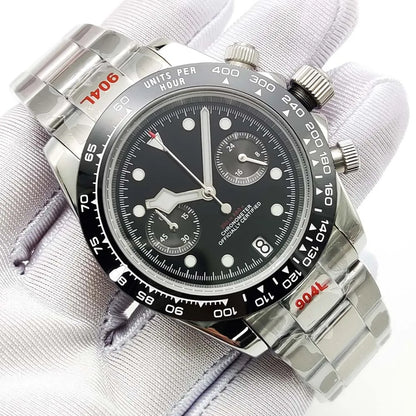 Men's VK64 Sapphire Quartz Stainless Steel Chronograph Casual Sport Waterproof Men's Automatic Watch