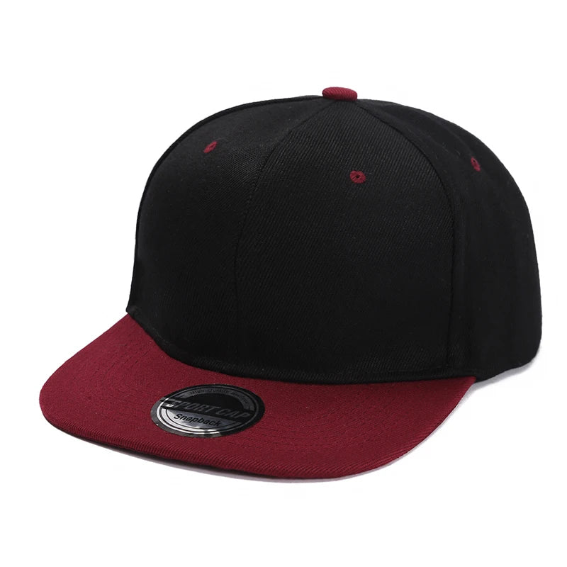Custom Print Embroidery Logo Flat-brimmed baseball cap Unisex Outdoor Hat Hip Hop Dad Hat Gorras Hombre Street Snapback Hat