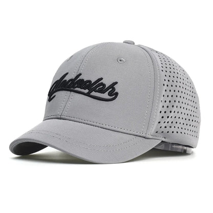 Baseballkappe mit Netzstoff, kurzer Krempe, geschlossener Rückseite, atmungsaktiv, Snapback-Kappen, eng anliegend, Dad-Cap, verstellbar, einfarbig, Trucker-Stil