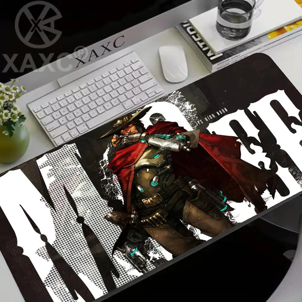 Großes Overwatch-Mauspad Kawaii XXL PC-Computer-Schreibtischmatte Gamer-Büroteppich Tastatur-Tisch Gaming-Zubehör MousepadXAXC
