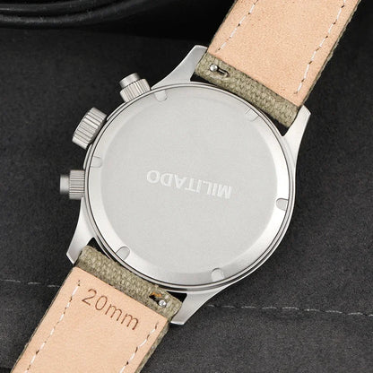 Militado VK61 VK67 Quarz-Chronographenuhr 39mm 316L-Edelstahlgehäuse 3 Zifferblätter wasserdicht 100M Multifunktions-Militäruhr