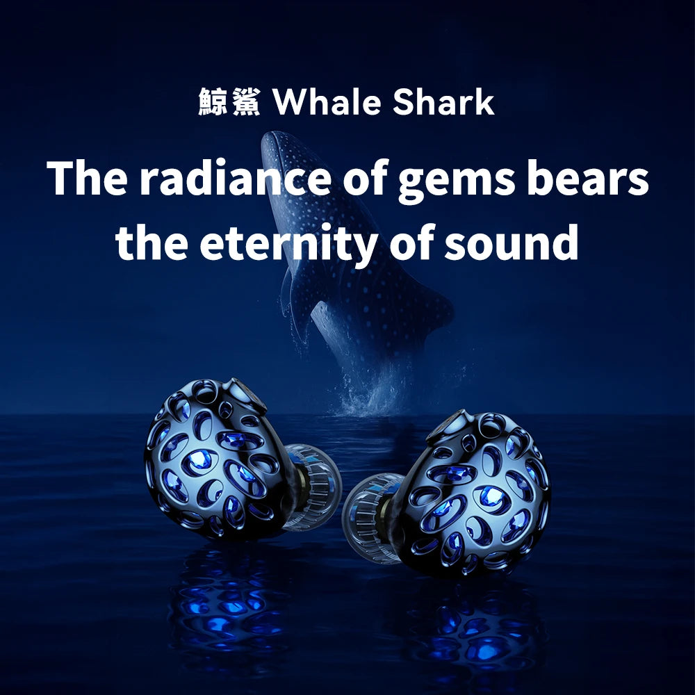 TRN Whale Shark Hybrid Earphones Triple Dynamic + Planar In-Ear Monitors headphones