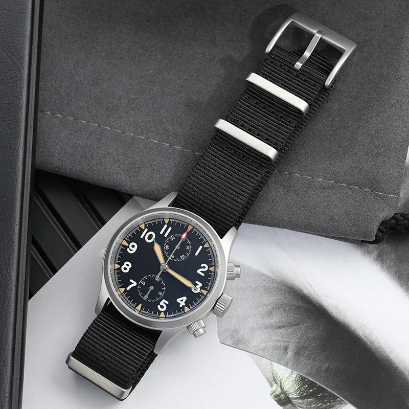 Militado VK61 VK67 Quarz-Chronographenuhr 39mm 316L-Edelstahlgehäuse 3 Zifferblätter wasserdicht 100M Multifunktions-Militäruhr