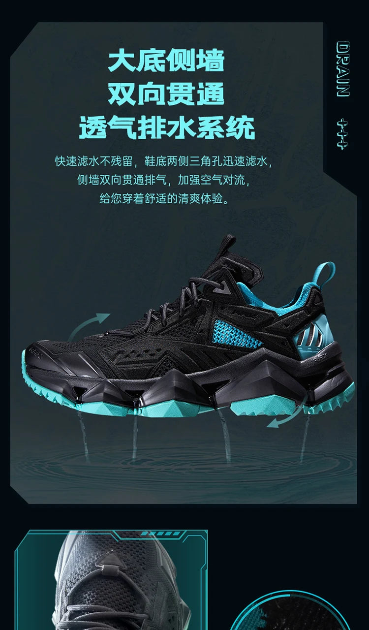 RAX Running Shoes Men&Women Outdoor Sport Shoes Breathable Lightweight Sneakers Air Mesh Upper Anti-slip Natural Rubber Outsole
