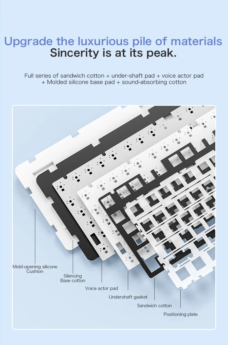 F75 Mechanical Keyboard FREEWOLF * AULA F75 Bluetooth Three-mode Keyboard, Dedicated for Gaming and Office Use