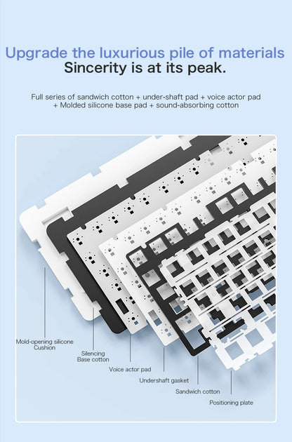 F75 Mechanical Keyboard FREEWOLF * AULA F75 Bluetooth Three-mode Keyboard, Dedicated for Gaming and Office Use