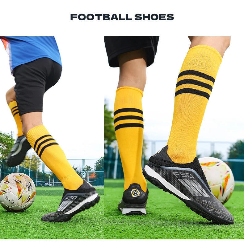 New Men Soccer Shoes Cleats Training Boys Sport Football Boots FG/TF Non Slip Match Breathable Adult Long Spikes Outdoor Sneaker