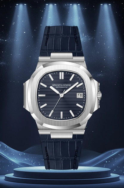 Specht&Sohne 2025 Nuovo Orologio Classico di Lusso da Uomo Automatico in Acciaio Inossidabile con Zaffiro 8215, Orologio da Polso Meccanico