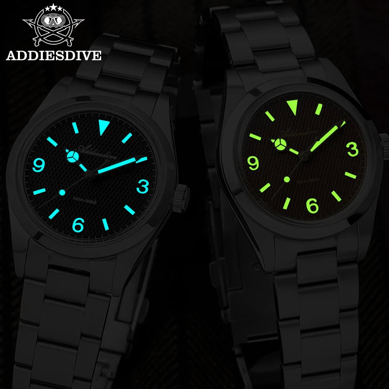 ADDIESDIVE 2025 NEW Watch For Men 316L Stainless Steel 10Bar Diving Luminous AD2096 Luxury Gift Quartz Wristwatch reloj hombre