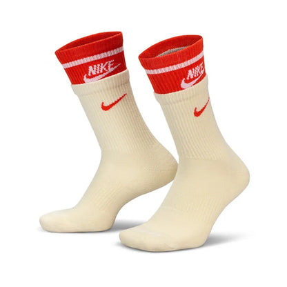 Nike EVERYDAY CREW: Stijlvolle, comfortabele, antislip en duurzame unisex zachte basketbalsokken (3-pack) DA2123-100