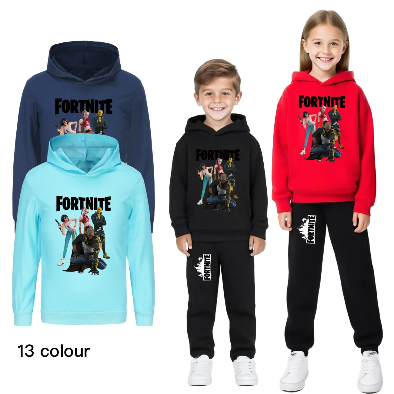 Hoodie Fortnite para Crianças Roupa de Princesa para Meninas Moda Bebé Rapazes Roupa Primavera Outono Sweatshirt Tops Infantis 4403