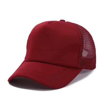Unisex Cap Casual Plain Mesh Baseball Cap Adjustable Snapback Hats for Women Men Hip Hop Trucker Cap Streetwear Dad Hat