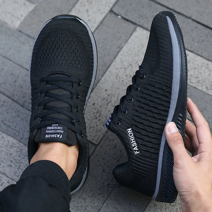Adidași de alergare pentru bărbați cu plasă, sport, pentru sală, ușori, pantofi casual pentru bărbați, la modă, din tricot respirabil, încălțăminte de mers pe jos, mărimi 39-46