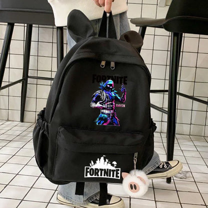Nova Mochila Fortnite Cartoon para Rapaz e Rapariga, Mochila Escolar Casual de Grande Capacidade para Estudante, Mochila de Viagem com Orelhas de Coelho, Presente de Papelaria