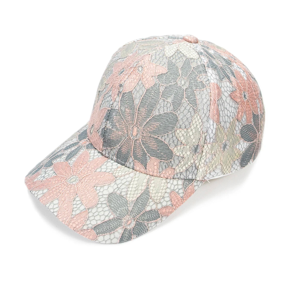 Fashion women lace flower baseball caps breathable elegant female hats spring summer autumn cap