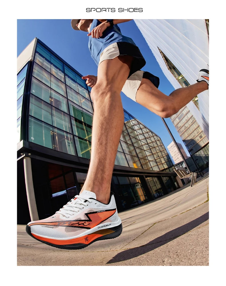 Laufschuhe für Herren, Carbonplatte, spezialisiert für Marathon und Sport, atmungsaktiv, leicht, komfortable rutschfeste Chunta-Sneaker für Damen