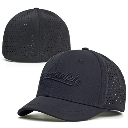 Baseballkappe mit Netzstoff, kurzer Krempe, geschlossener Rückseite, atmungsaktiv, Snapback-Kappen, eng anliegend, Dad-Cap, verstellbar, einfarbig, Trucker-Stil