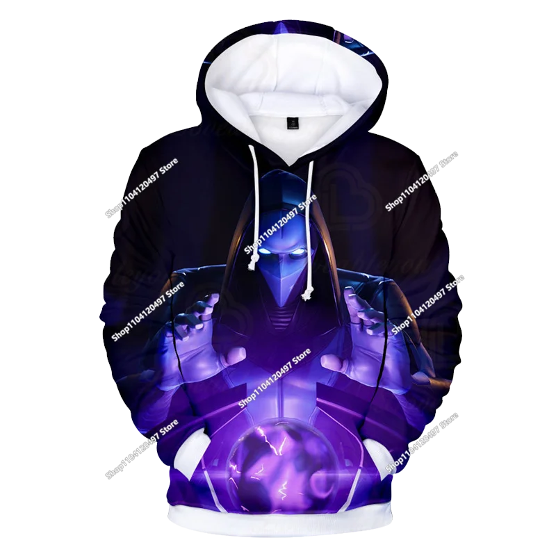 Sweatshirt com Capuz Infantil 3D 2025, Nova Série Anime Fortnite Estampada, Pullover de Marca Trendy, Presente