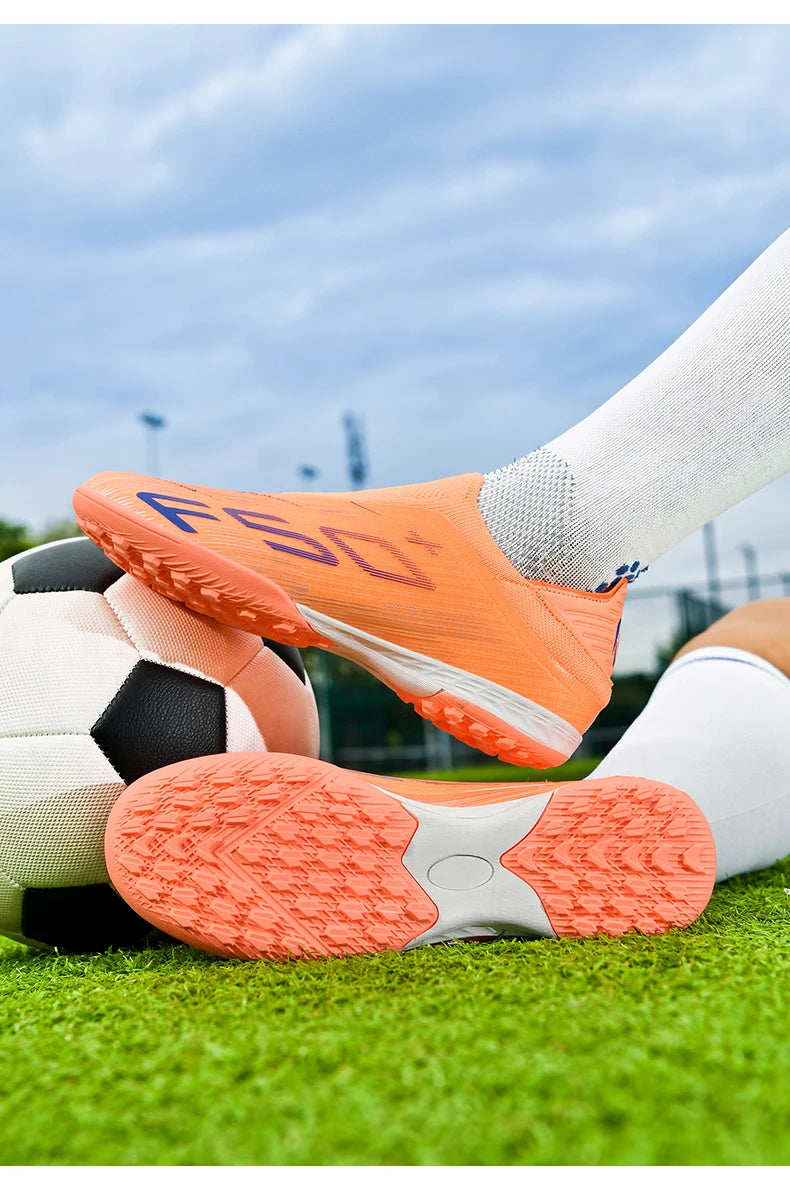 New Men Football Boots Non-Slip Match Grass Cleats High-top High-quality Soccer Shoes Futsal Sneakers Indoor Hot-selling Outdoor
