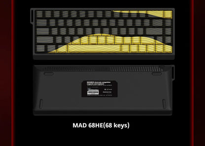 Teclado gaming FGG MAD60 RGB de eixo magnético, dedicado a jogos, com teclas totalmente hot-swap, resposta rápida e personalização de entrada de gama