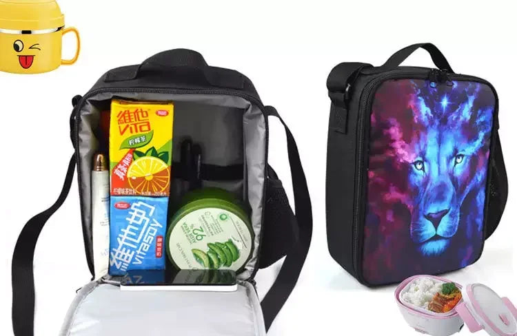 Saco térmico infantil F-FortniteS de grande capacidade para menino e menina, estudante, piquenique ao ar livre, lancheira térmica reutilizável de jogo popular