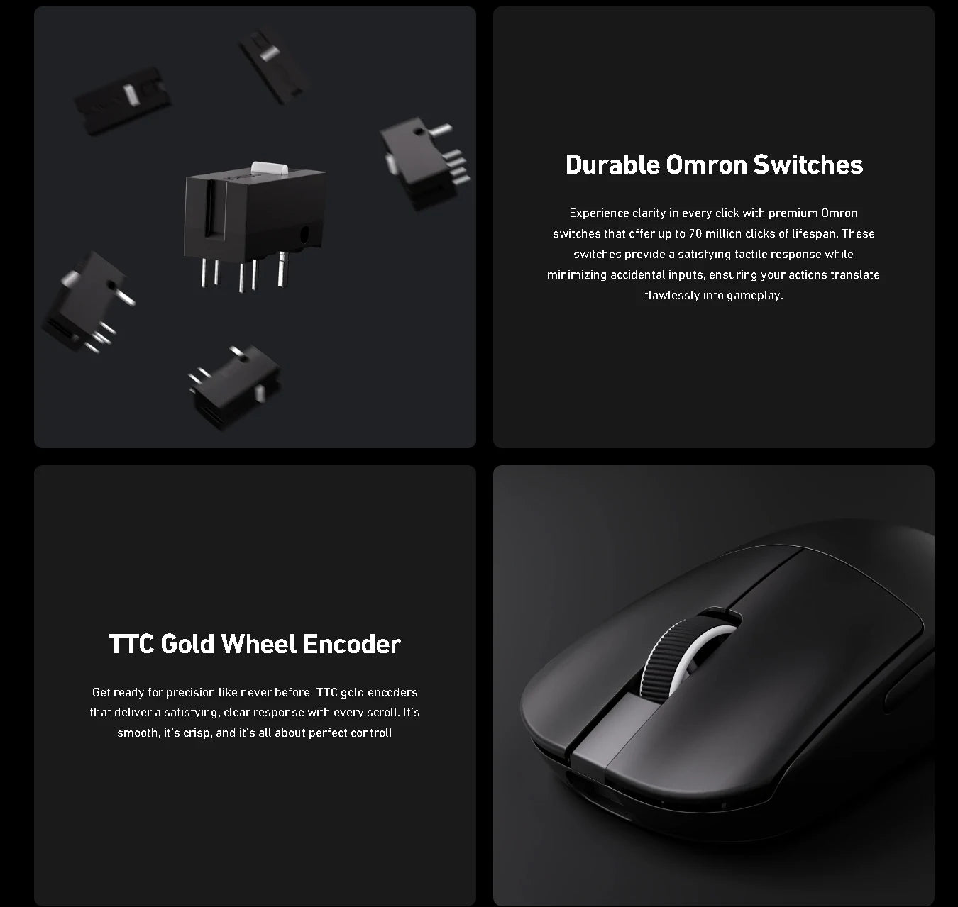 Official MCHOSE L7 Pro Wireless Gaming Mouse PAW3395 E-Sport Sensor Optical Switch TOPSPEED 8K Polling Rate 39g 250mAh Mouse