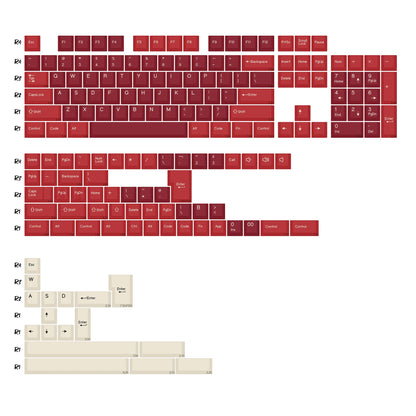 KBDiy GMK MarrsGreen Teclas Retro PBT ISO Double Shot Perfil Cherry para Teclado Mecânico Gaming com Switches MX