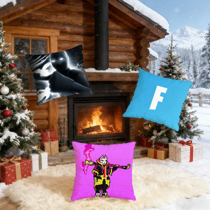 F-FORTNITE-ES Kissenbezug Gaming Home Office Geburtstags- und Jubiläumsgeschenke Weicher, hautfreundlicher Kissenbezug