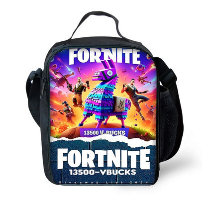 Saco Térmico Infantil de Grande Capacidade F-FortniteS Hot Game para Menino, Menina e Estudante, para Piquenique ao Ar Livre — Lancheira Térmica Reutilizável