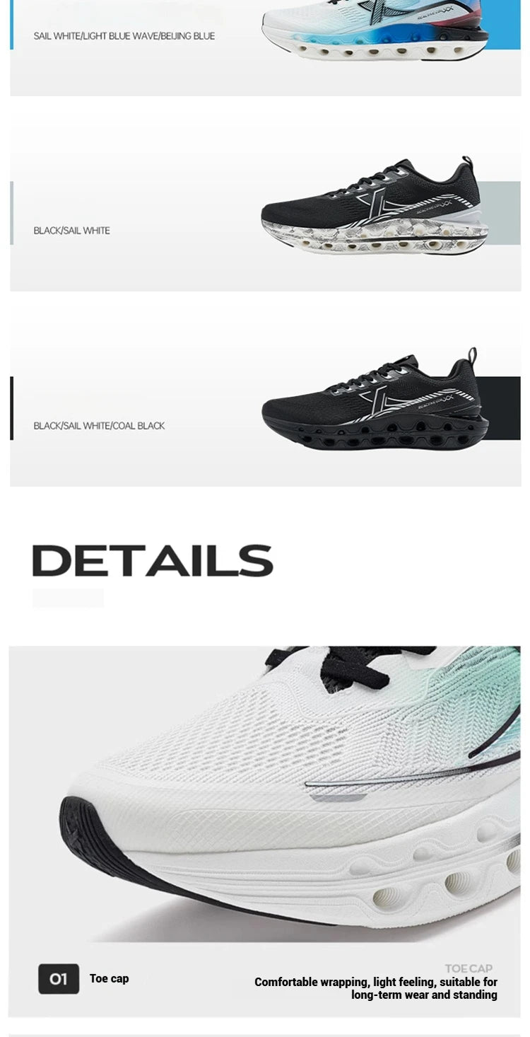 Xtep Reactive Coil 11.0 — męskie buty do biegania, letnie buty sportowe z amortyzacją wstrząsów i miękkim odbiciem, sneakersy 976219110026