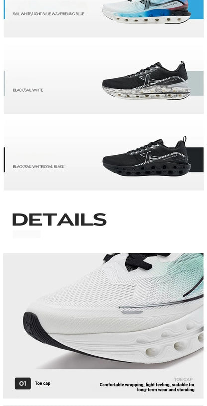 Xtep Reactive Coil 11.0 — męskie buty do biegania, letnie buty sportowe z amortyzacją wstrząsów i miękkim odbiciem, sneakersy 976219110026